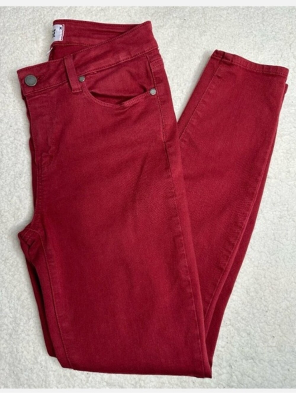 *PAIGE* Verdugo Ankle Viking Red Jeans
